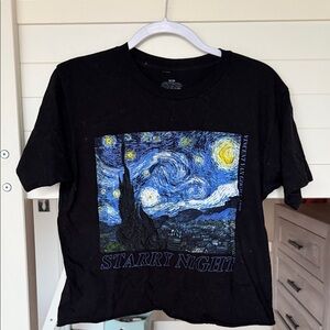 Black Starry Night Graphic Tee